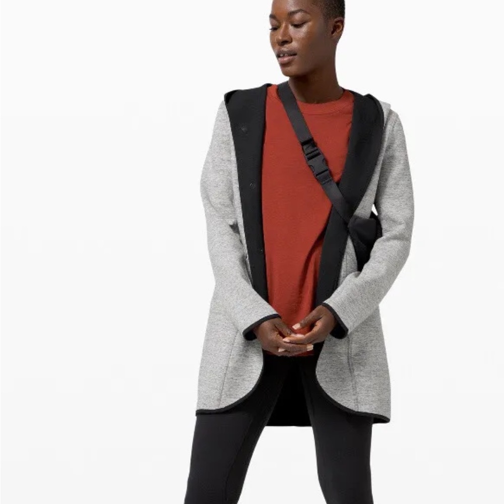 Lululemon Urban Horizons Jacket Reversible Gray Heather Black Midweight Size Med